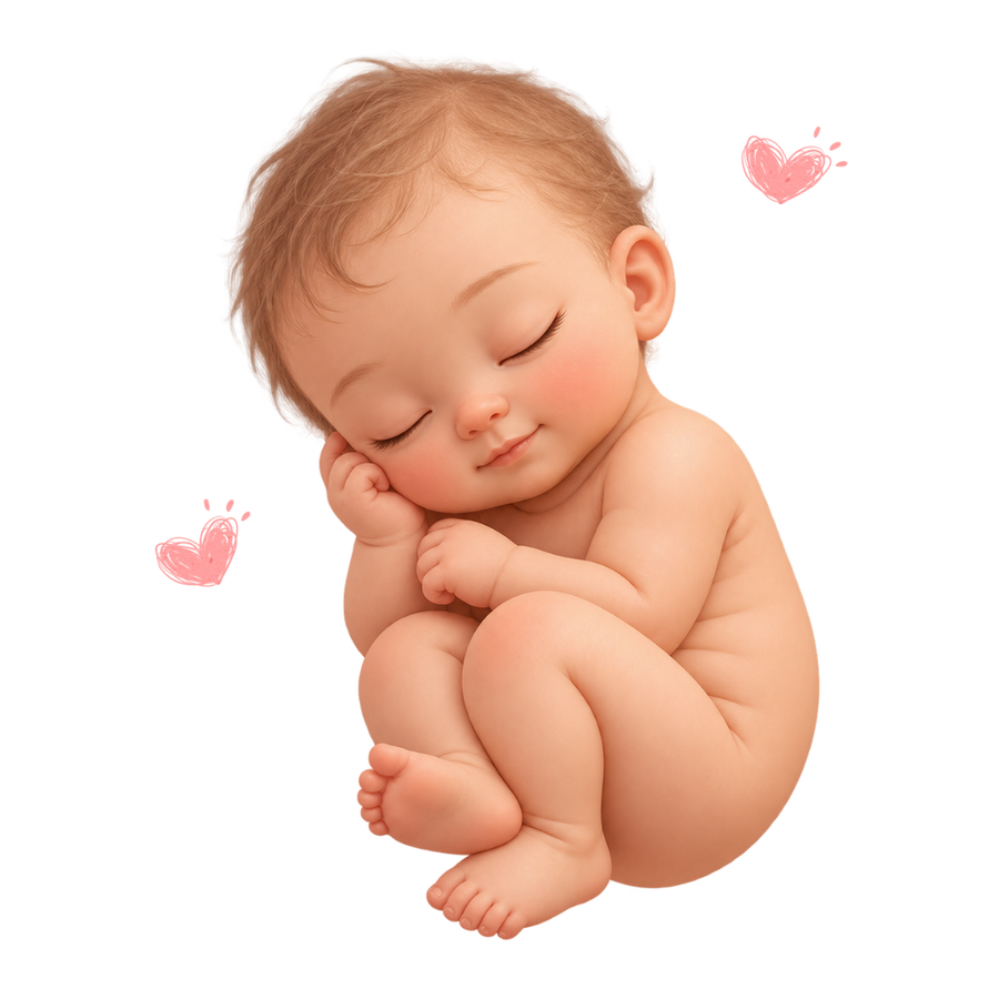 Baby development illustration for week 30 of pregnancy